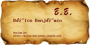 Bölcs Benjámin névjegykártya