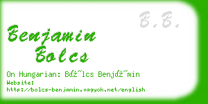 benjamin bolcs business card